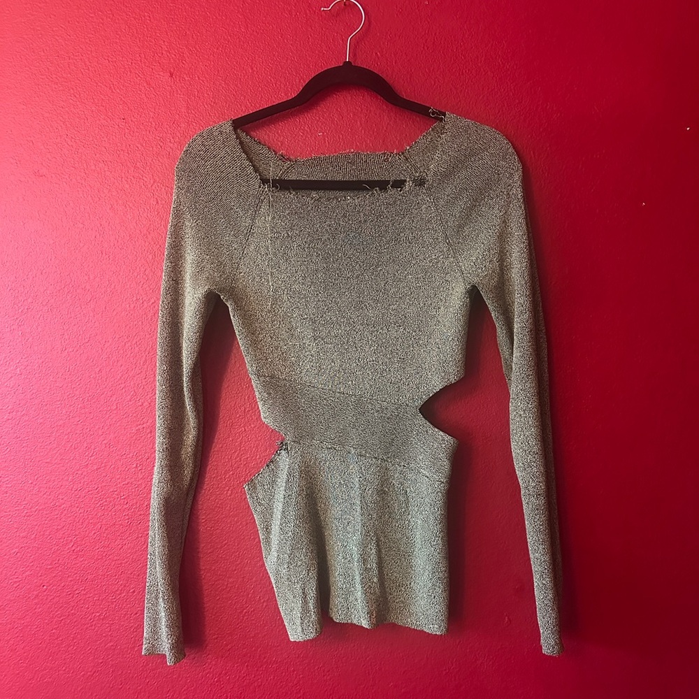 Alexander Wang Metallic Knit Top
